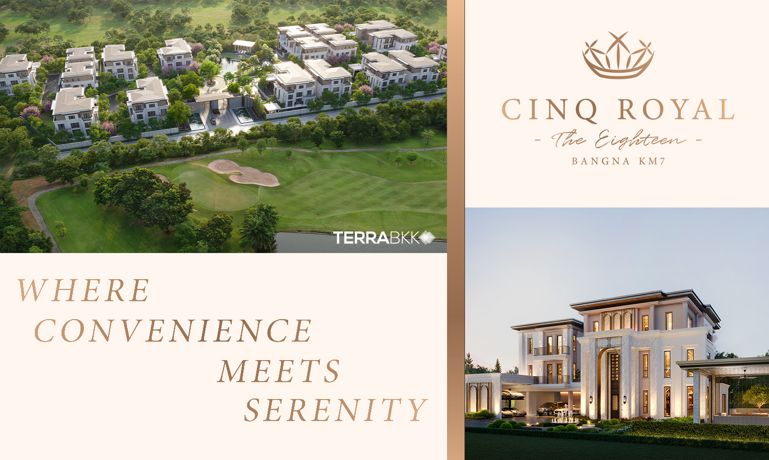 WHERE CONVENIENCE MEETS SERENITY: Cinq Royal The Eighteen Bangna KM.7