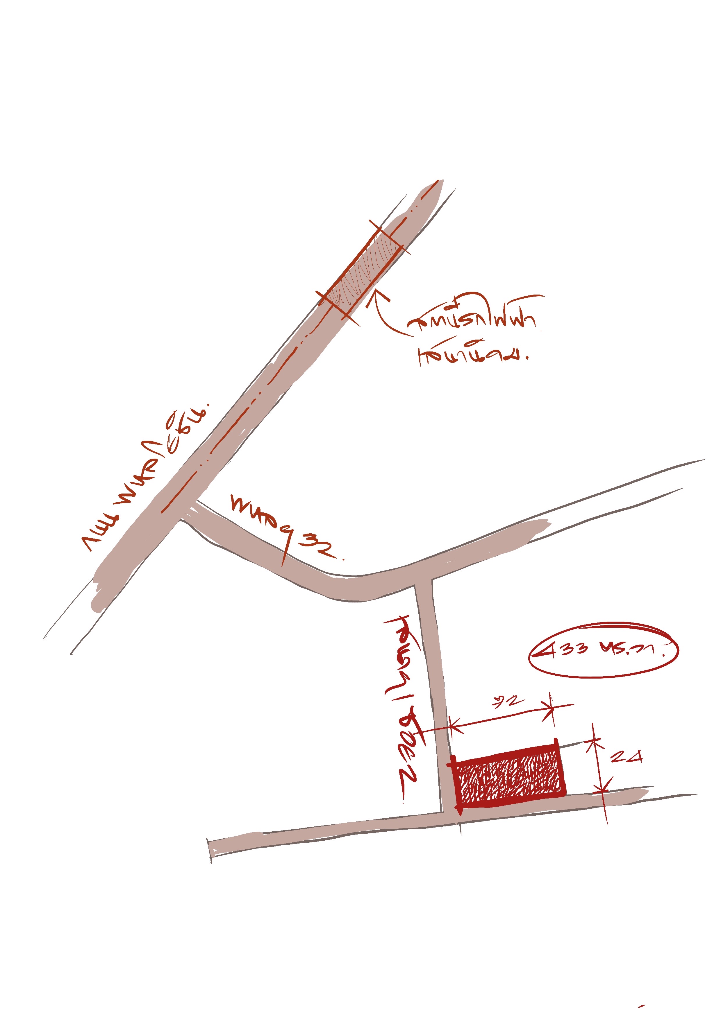 ขายที่ดิน 430 ตร.วา พหลฯ32 BTSสถานีเสนานิคม 250,000 บ./ตร.วา