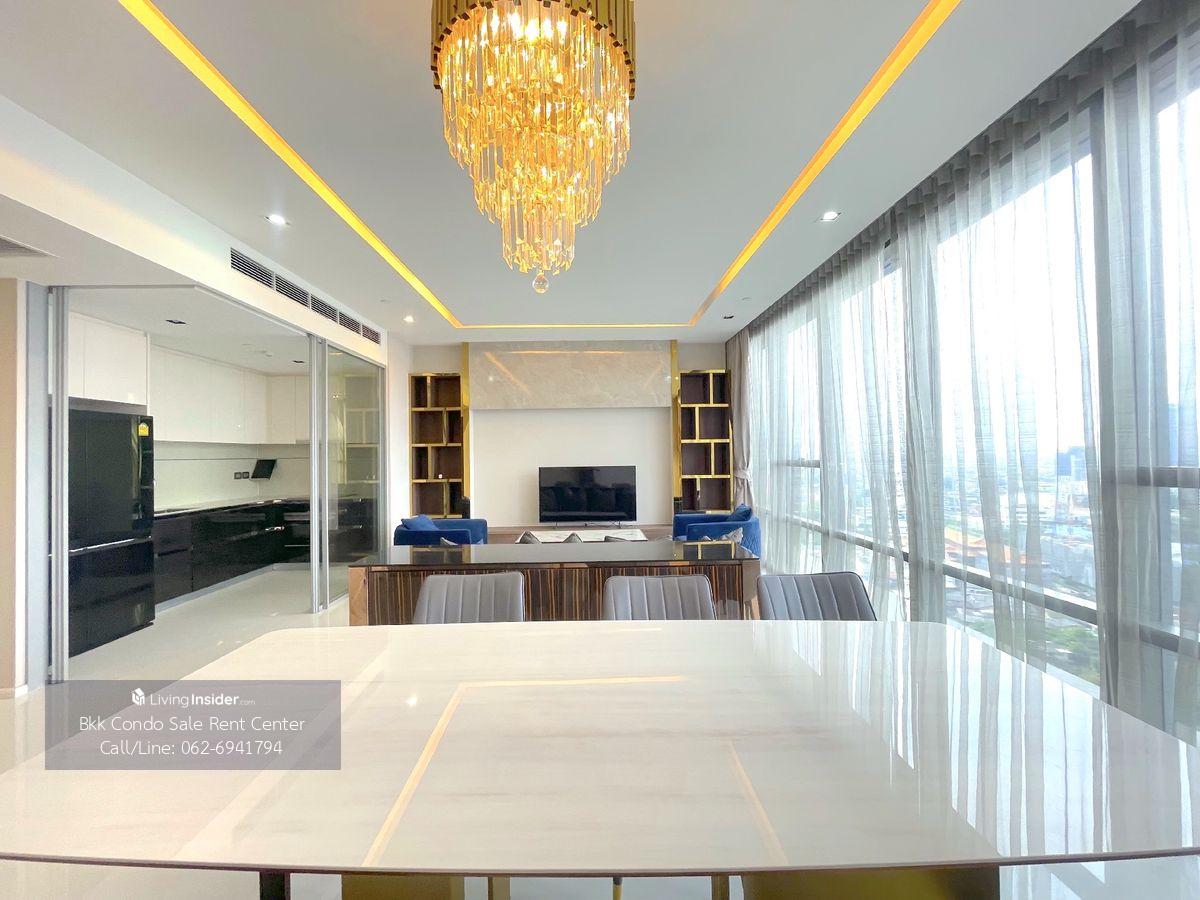 The Bangkok Sathorn (For rent) 2 bed 2 bath, Area 120 sqm. Rent 90,000 per month. #CODE0523