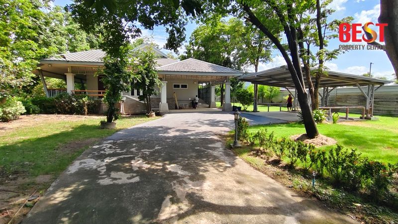ขายบ้านเดี่ยวสร้างเองสไตล์บ้านสวน สามโคก ปทุมธานี ร่มรื่น ติดคลอง พื้นที่ใหญ่ 2 ไร่กว่า 