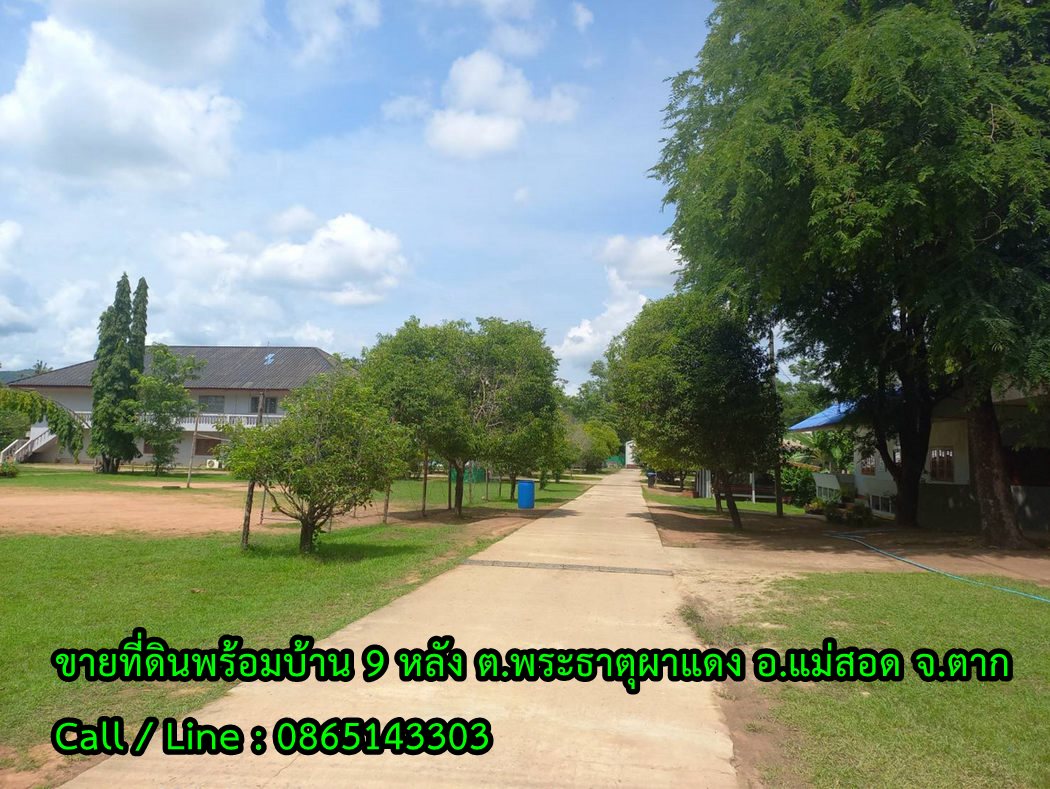 ขายที่ดินพร้อมอาคาร 9 หลัง 17-1-72 ไร่ ตำบลพระธาตุผาแดง อำเภอแม่สอด จังหวัดตาก