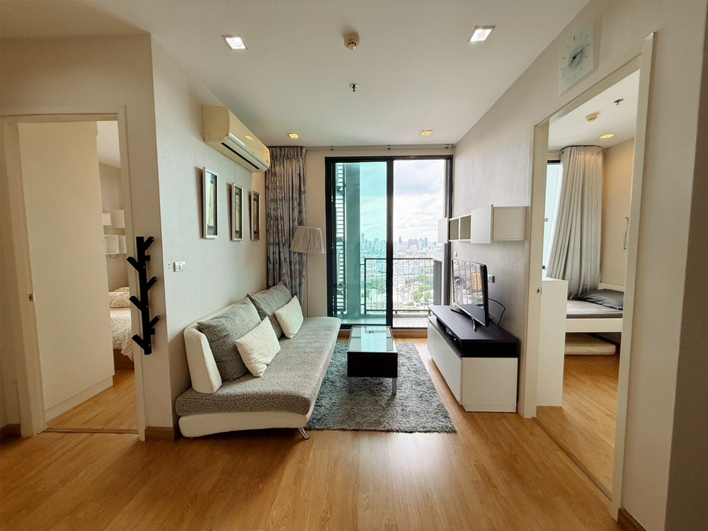 Condo Q House Sukhumvit 79 ติด BTS อ่อนนุช ห้องมุม 44.5 ตรม 2 นอน ชั้น26 ตกแต่งครบ