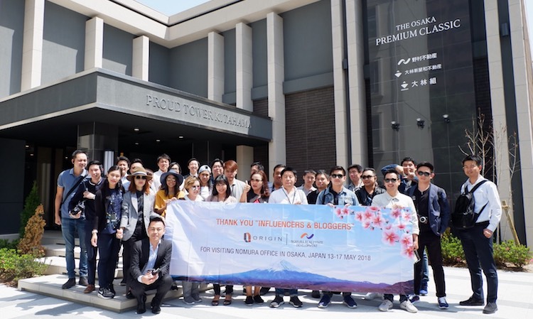 Origin Leads Bloggers on a Tour of Condominium Projects Developed by Nomura Real Estate Development Co., Ltd. in Osaka, Japan