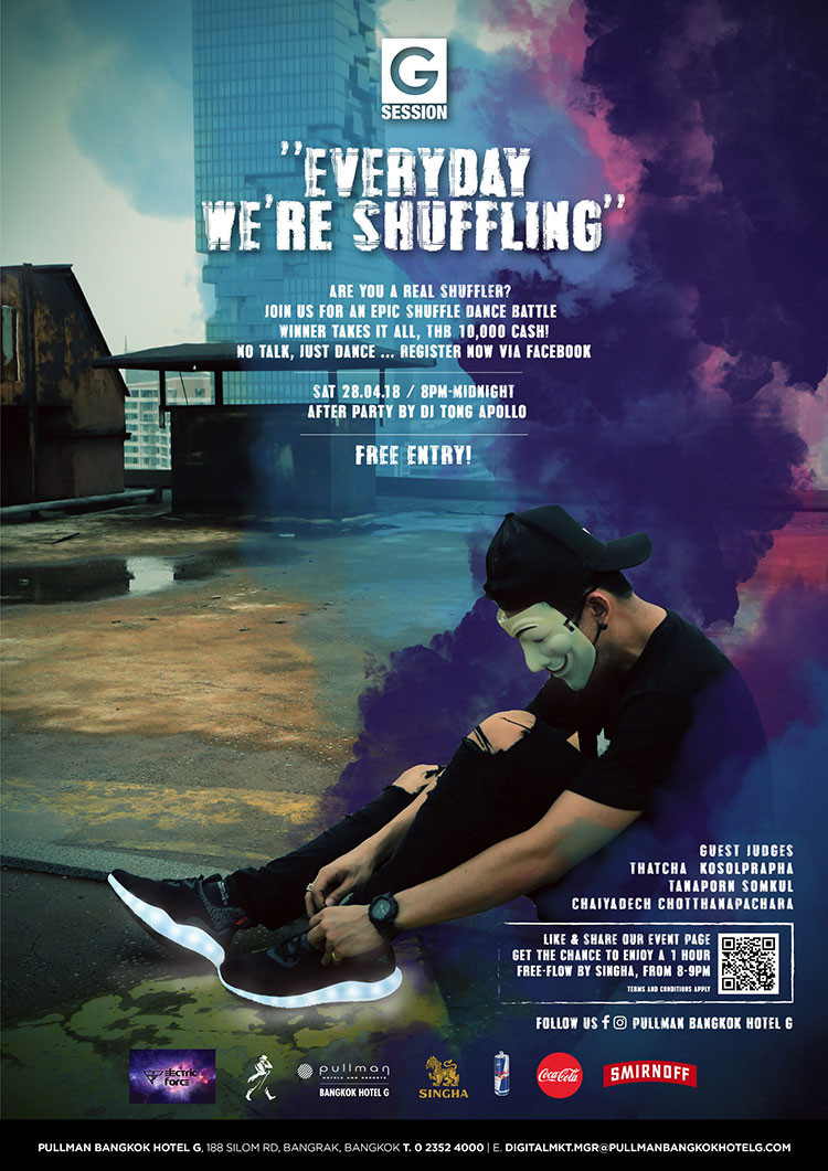 'Everyday We're Shuffling' Dance Shuffle Lovers Can't Miss the G Session Party on Saturday, April 28 at Pullman Bangkok G (Silom)