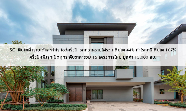 SC Reports Growth in Revenue and Profit, Showcases 44% Revenue Increase and 107% Profit Growth in First Half of the Year, Plans to Launch 15 New Projects Worth 15 Billion Baht in the Second Half