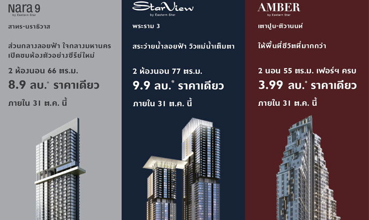 ESTAR Launches Major Promotion: Luxury Condos in 3 Locations with 2 Bedrooms at One Price!!