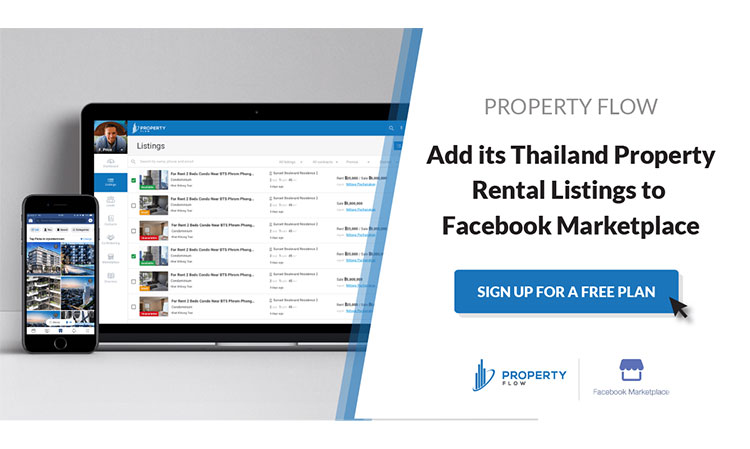 Property Flow พาร์ทเนอร์ร่วมกับ Facebook Marketplace ให้บริการอสังหาริมทรัพย์สำหรับเช่าในประเทศไทย
