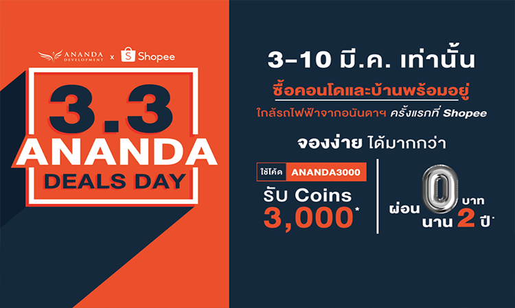 A New Phenomenon in Buying Ready-to-Move-in Condos and Homes from Ananda: Own a Condo Near the BTS and City Homes for the First Time on Shopee with Discounts and Special Privileges