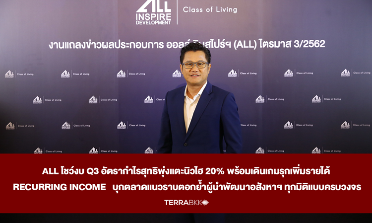 ALL Reports Q3 with Net Profit Margin Soaring to New High of 20% While Expanding Recurring Income Strategy in the Horizontal Property Market, Reinforcing Leadership in Comprehensive Real Estate Development