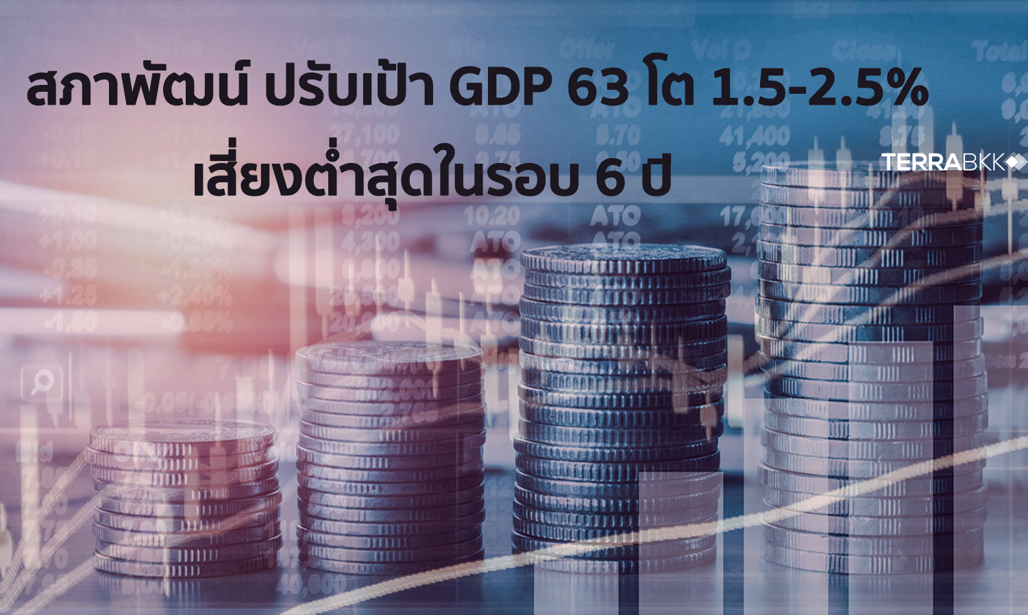 สภาพัฒน์ ปรับเป้า GDP 63 โต 1.5-2.5% เสี่ยงต่ำสุดในรอบ 6 ปี