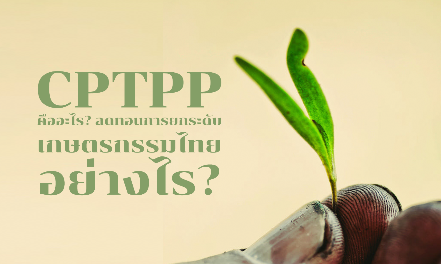 CPTPP คืออะไร ? ลดทอนการยกระดับ เกษตร กรรมไทยอย่างไร ?