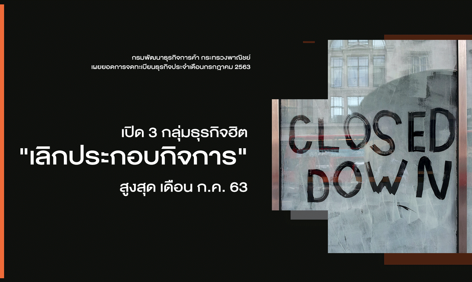 Top 3 Business Categories for 'Business Closure' in July 2020