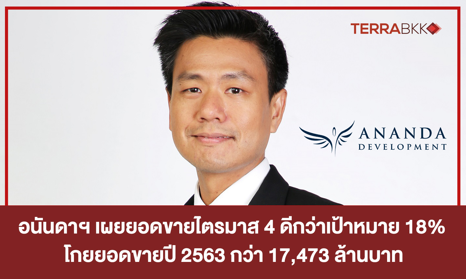 Ananda Reports Q4 Sales Exceeding Targets by 18%, Total Sales for 2020 Reach 17.473 Billion Baht, Surpassing Goals by 4%