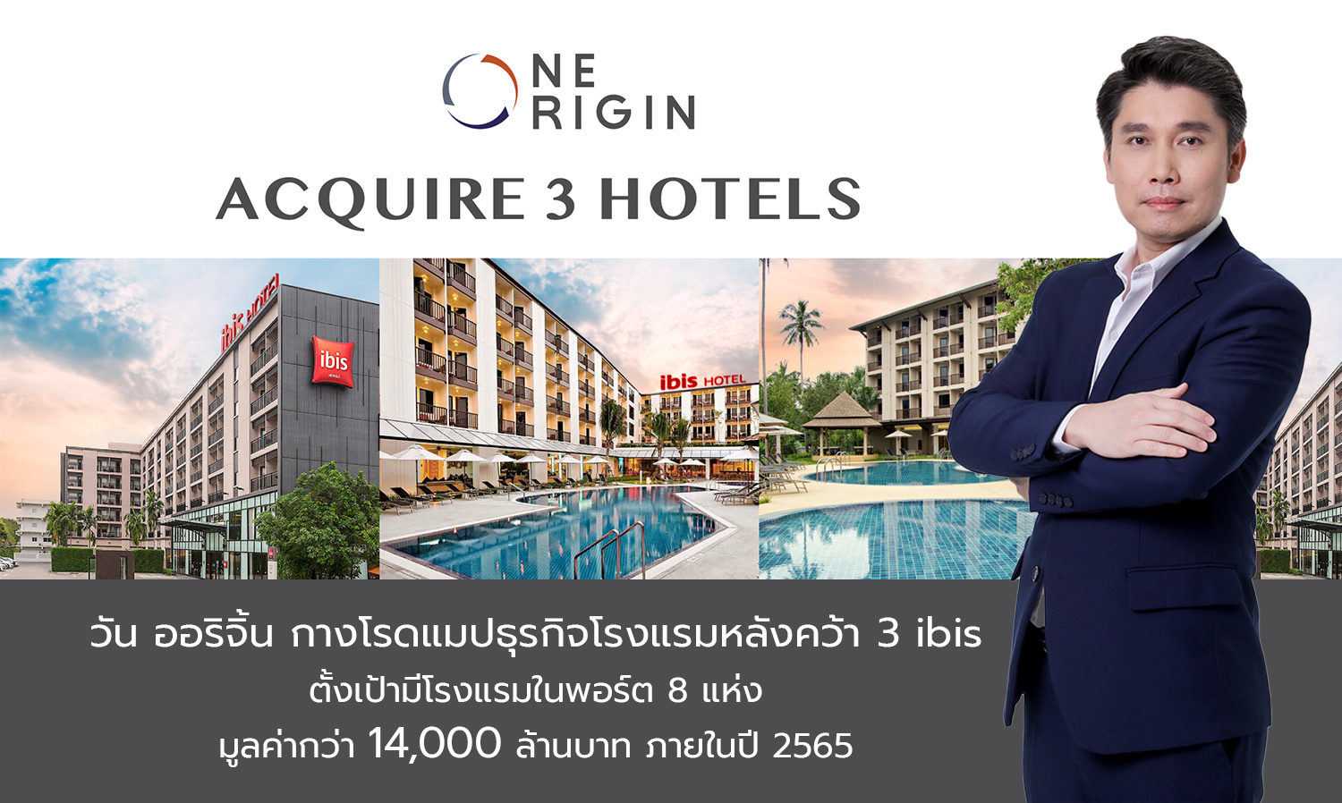 One Origin Unveils Hotel Business Roadmap After Acquiring 3 ibis Hotels, Aiming for 8 Hotels Worth Over 14 Billion Baht by 2022
