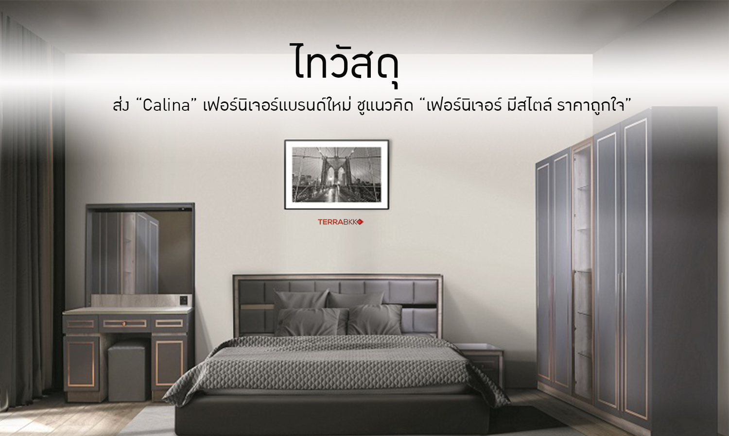 ไทวัสดุ จับกระแสส่ง‘Calina’ เฟอร์นิเจอร์แบรนด์ใหม่ ชูแนวคิด “เฟอร์นิเจอร์ มีสไตล์ ราคาถูกใจ”