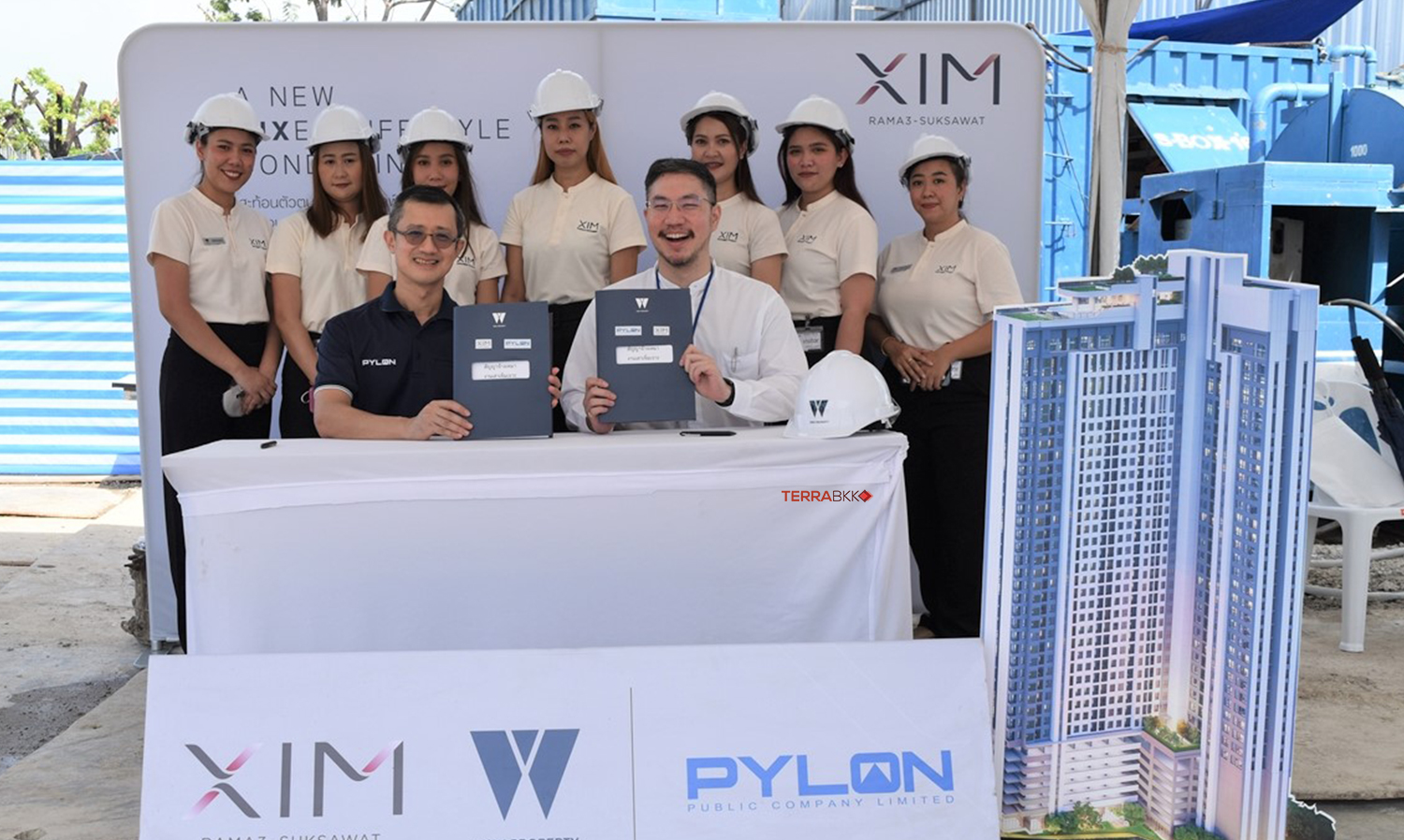 XIM Rama 3 – Suksawat Condo Executives Sign Contract for Bored Pile Work with PYLON