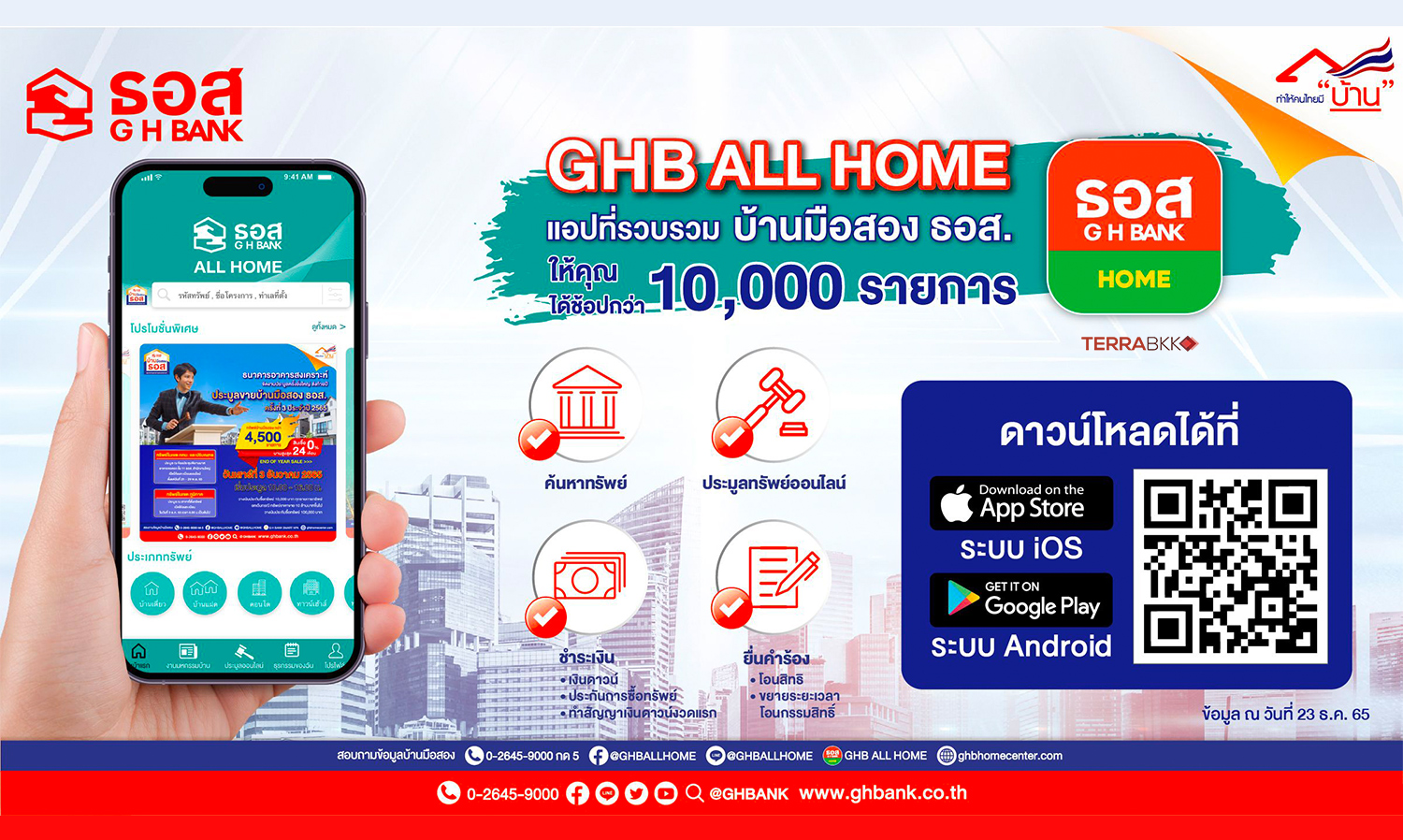 ธอส. ยกระดับ Application GHBank Smart NPA เป็น GHB ALL HOME รวมบ้านมือสอง ธอส. ไว้ให้เลือกมากกว่า 10,000 รายการ 