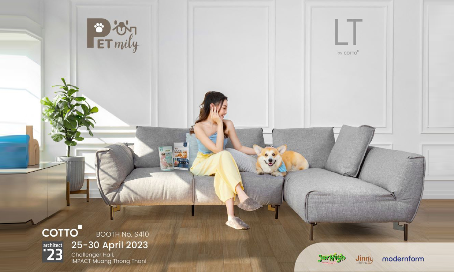 LT by COTTO Collaborates with Modernform and Jerhigh & Jinny to Create a Unique Living Area Experience for Families and Pets