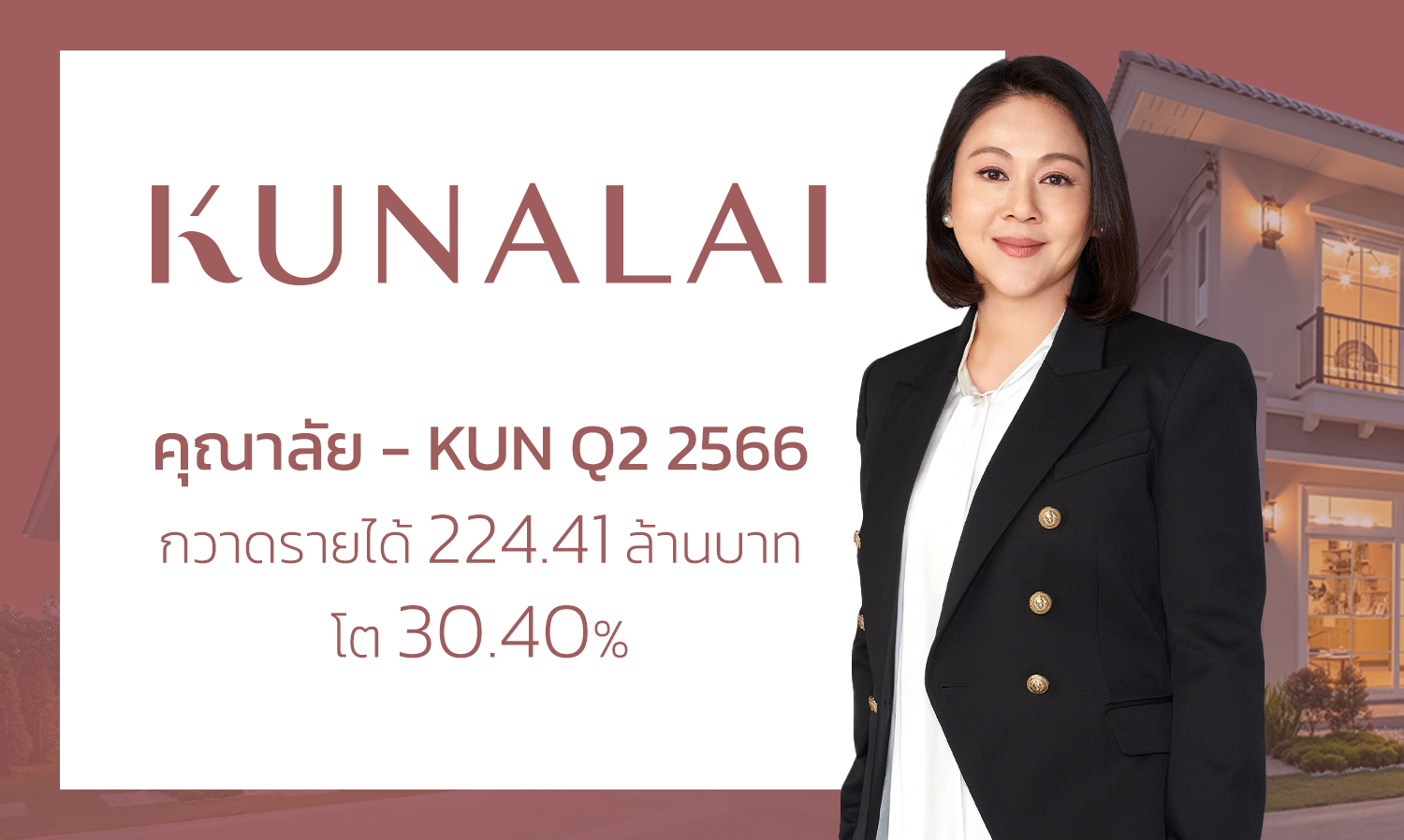 Kunalai - KUN Q2 2023 Reports Revenue of 224.41 Million Baht, Up 30.40%