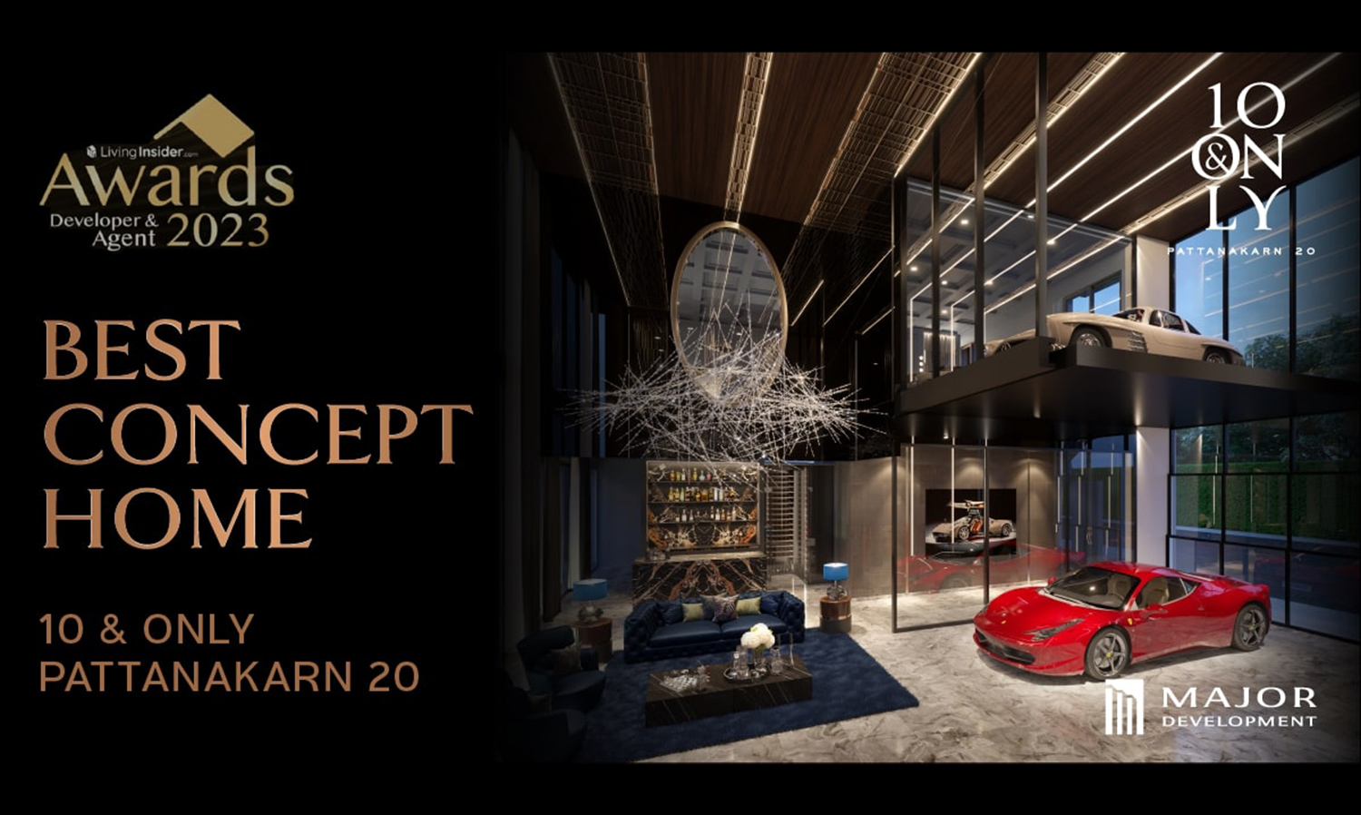 10 & Only Pattanakarn 20 โดย เมเจอร์ ดีเวลลอปเม้นท์ คว้ารางวัล Best Concept Home ย้ำความเข้าใจในอินไซต์ผู้บริโภคอย่างแท้จริง
