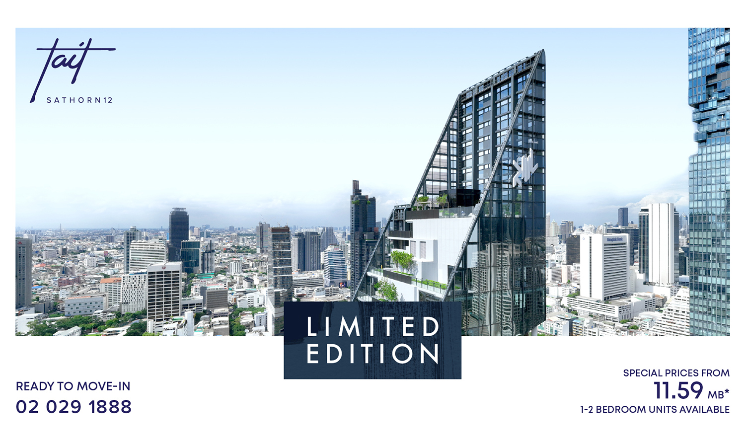 RML Launches Limited Edition Campaign: Last Chance to Reserve Special Units at Tait Sathorn 12 Starting from Only 11.59 Million Baht Until March 31