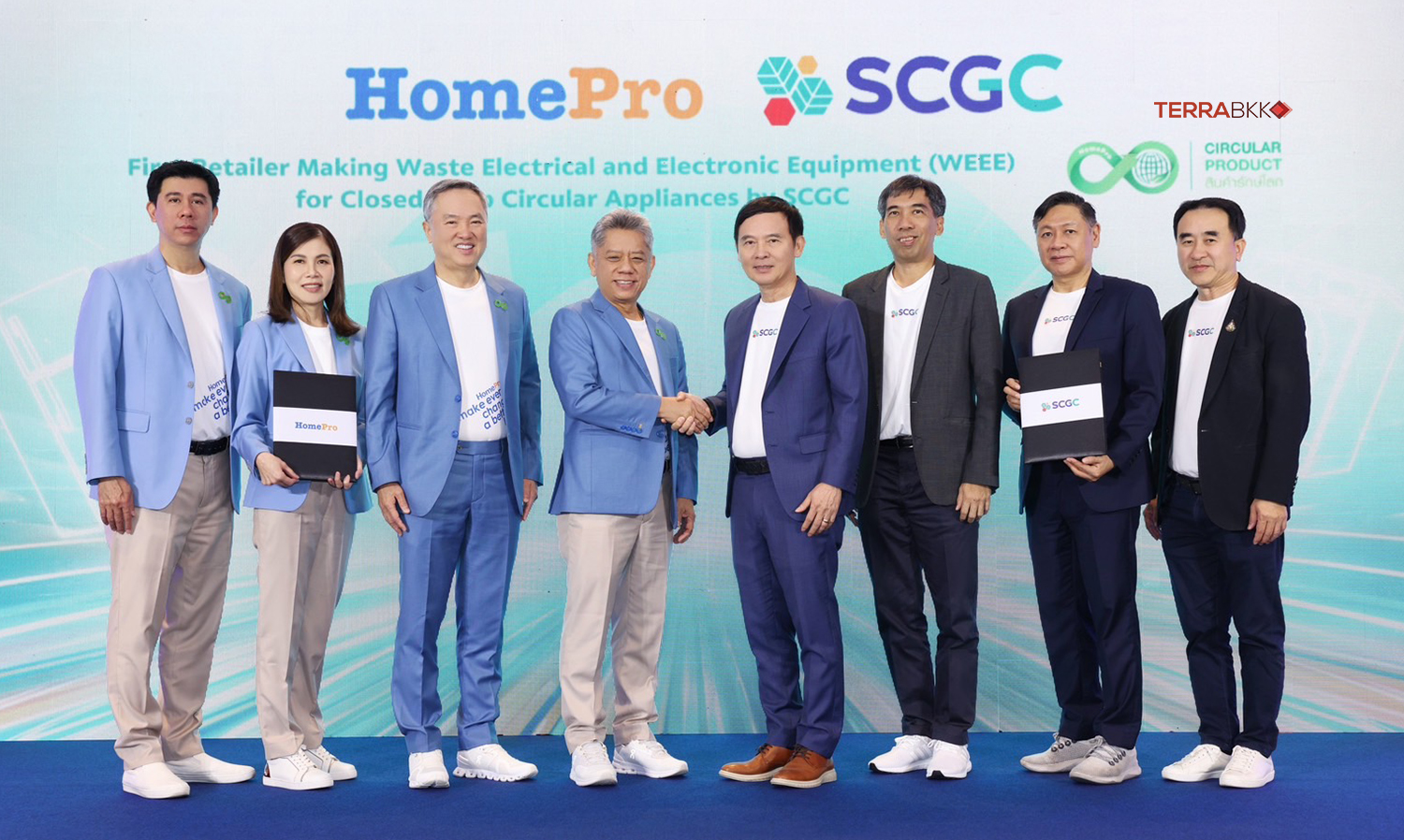 HomePro และ SCGC ร่วมลงนาม MOU สร้างมิติใหม่ครั้งแรกในไทย รีไซเคิลเครื่องใช้ไฟฟ้าเก่าเป็นสินค้าใหม่  ผลักดันระบบ ‘Closed-Loop’ ก้าวสู่ผู้นำธุรกิจยั่งยืน