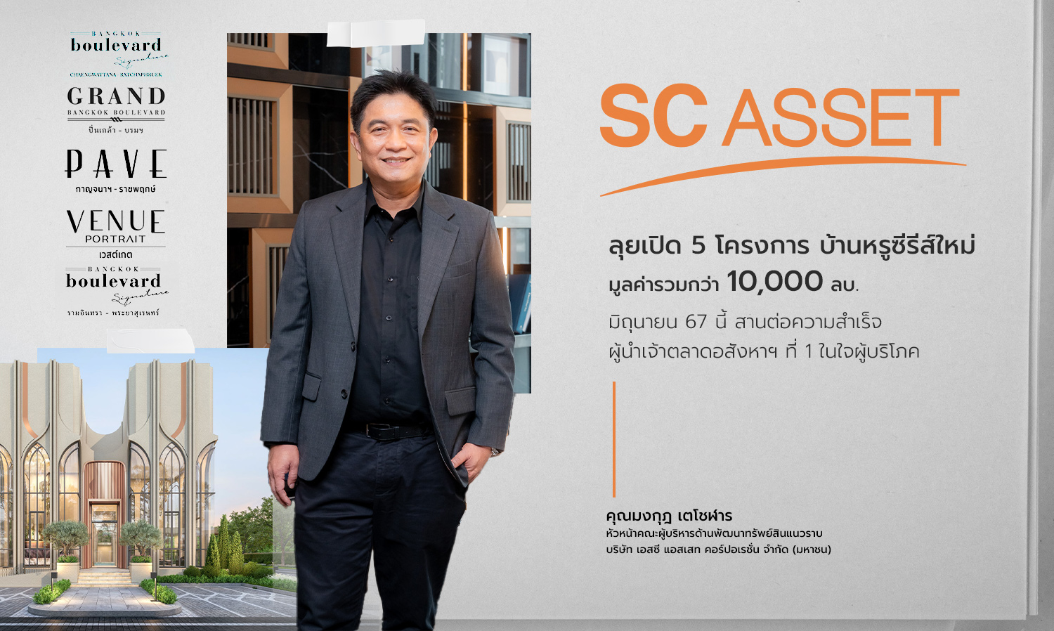 SC Launches 5 New Luxury Home Projects Worth Over 10 Billion Baht in June 2024, Continuing Success as the Market Leader in Real Estate