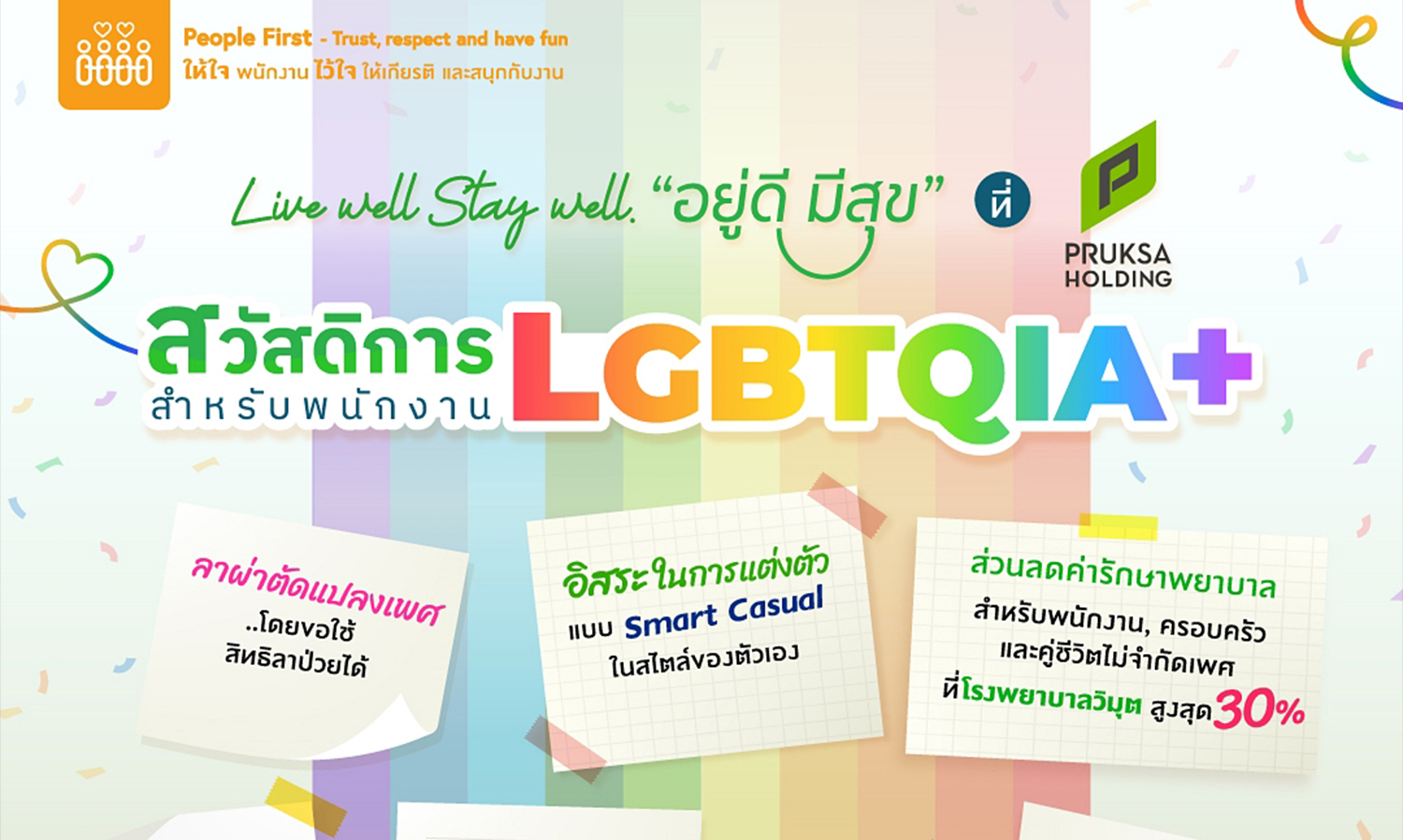 Pruksa Reinforces the Value of Diversity in the Workplace, Enhances Benefits for LGBTQIA+ Groups, Ensures Equal Treatment for All Genders, and Introduces Wedding Gift Gold, Gender Reassignment Surgery Leave, and Freedom of Dress to Create a 'Well-Being' Work Environment