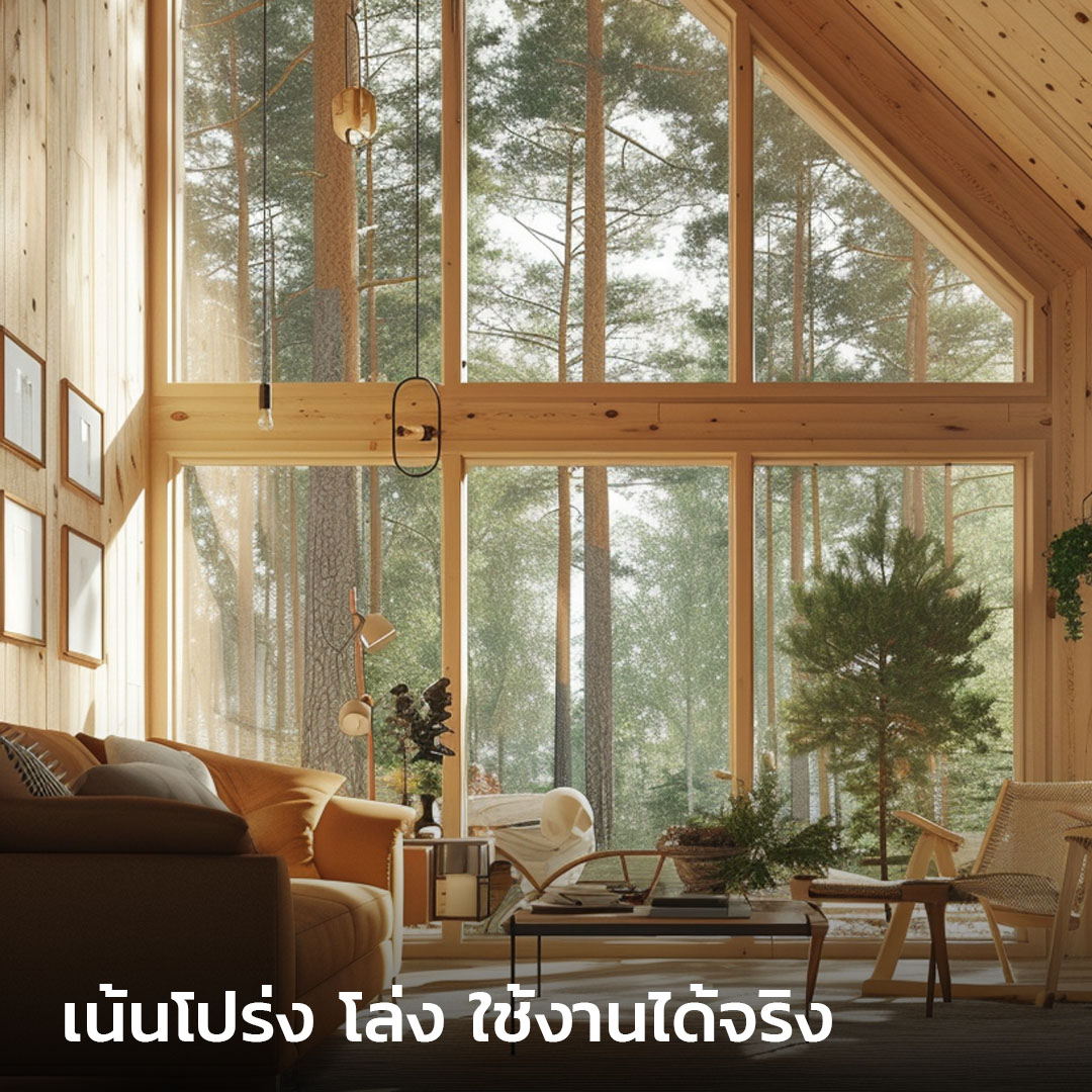 บ้านสไตล์นอร์ดิก เน้นโปร่ง โล่ง