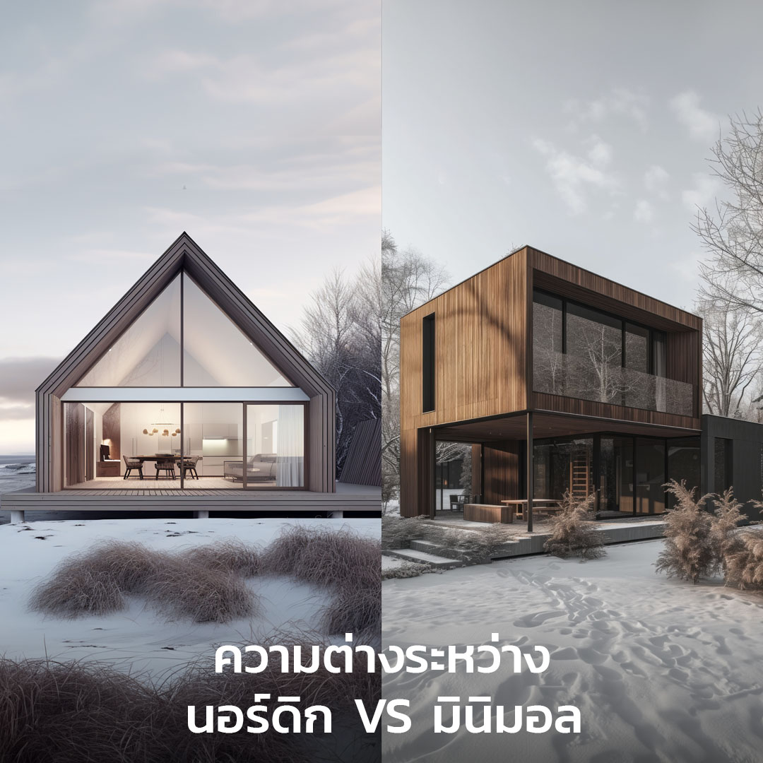 ความต่างระหว่าง บ้านสไตล์นอร์ดิก vs มินิมอล
