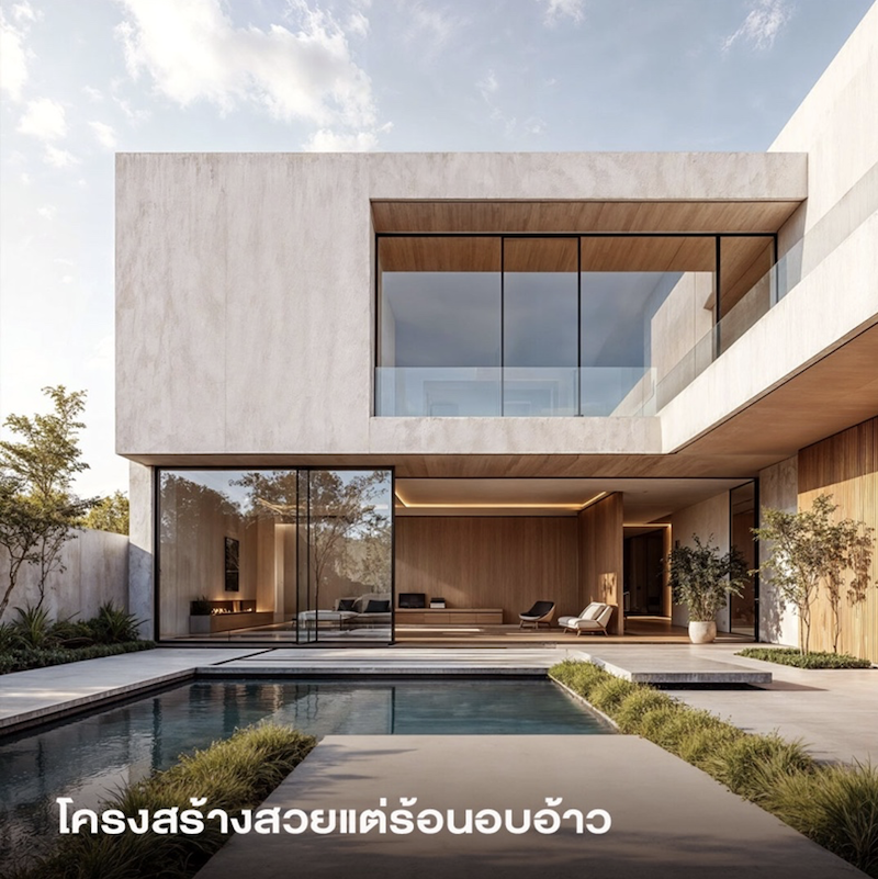 โครงสร้างบ้านสไตล์โมเดิร์น
